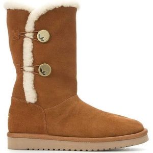 UGG Kookaburra Chestnut Brown Shearling Boots Size 5 Excellent Used Condition